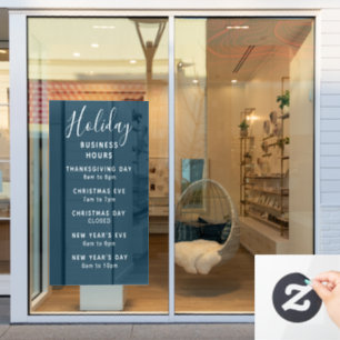 Holiday Business Store Hours Custom Colour