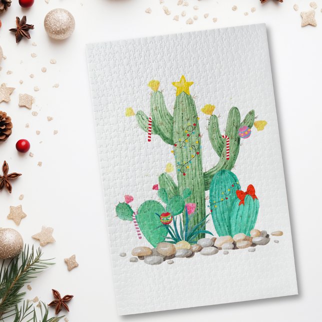 Holiday Cactus Christmas Southwest Jigsaw Puzzle (Creator Uploaded)