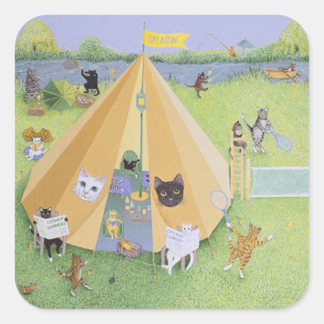 Holiday Camp Square Sticker (Front)