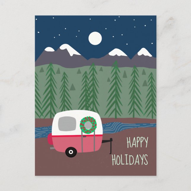 Holiday Camper Trailer in the Mountains (Front)