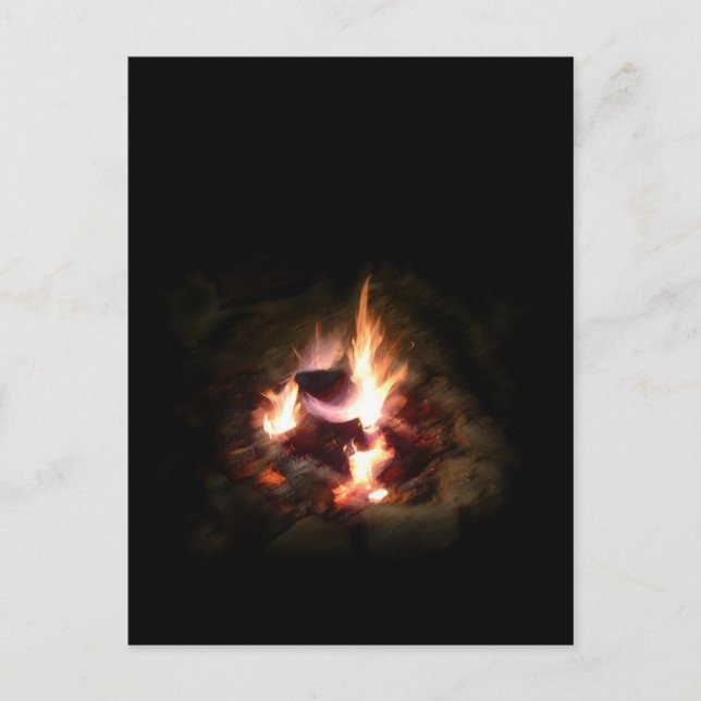 Holiday Campfire Photo Postcard (Front)