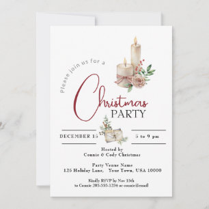 HOLIDAY CANDLE CHRISTMAS PARTY INVITATION