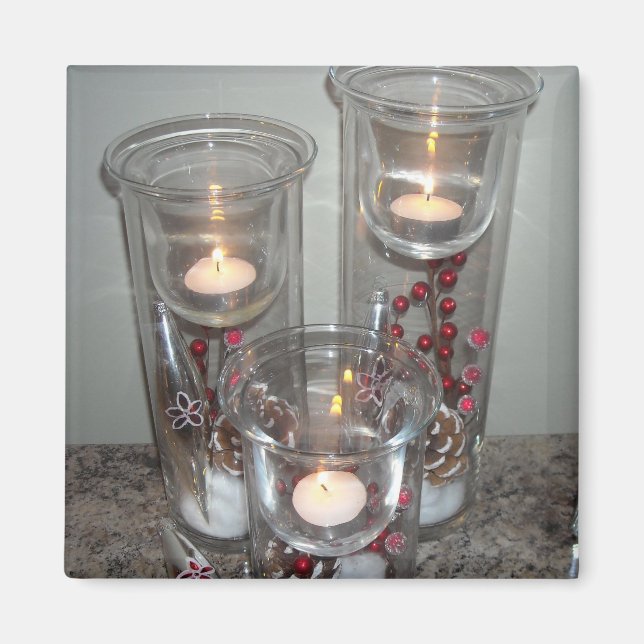 Holiday Candle Light Magnet (Front)