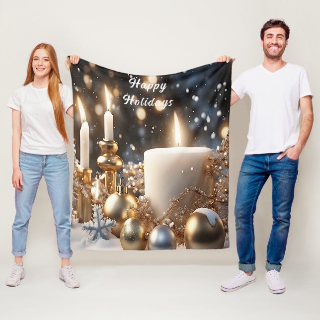 Holiday Candles Fleece Blanket (In Situ)