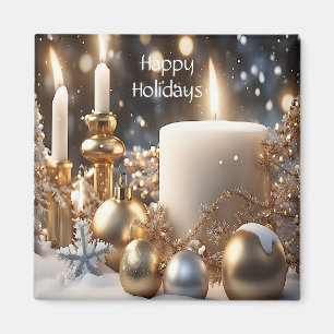 Holiday Candles Holiday Magnet