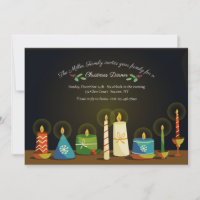 Holiday Candles Invitation