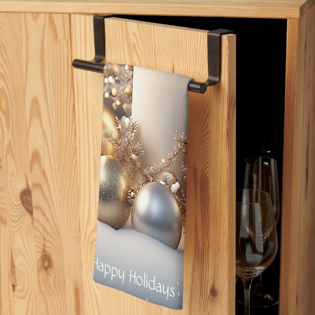 Holiday Candles Kitchen Towel (Thirds Fold)