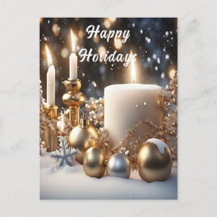 Holiday Candles Postcard