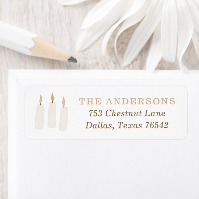 Holiday Candles Return Address Label (Insitu)