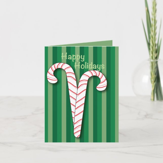 Holiday Candy Canes Card (Front)