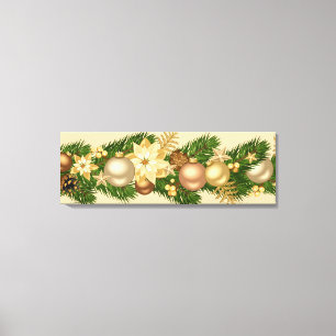 Holiday Canvas Art-Festive Garland Print