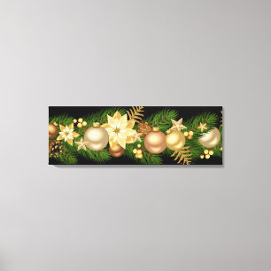 Holiday Canvas Art-Festive Garland Print
