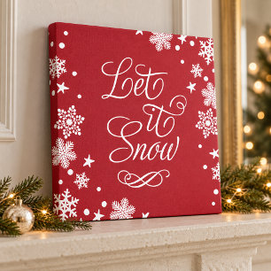 Holiday Canvas Art Let it Snow