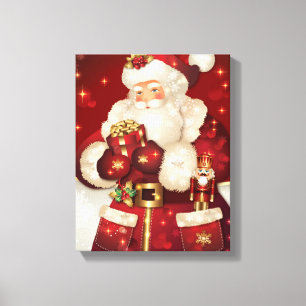 Holiday Canvas Art-Santa