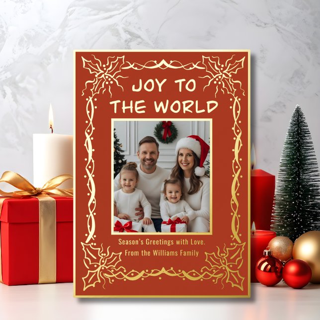 Holiday Card 2 Photo Custom Christmas Terracotta (Creator Uploaded)