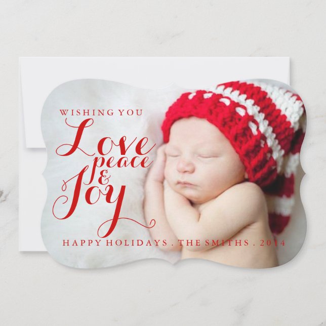 Holiday Card | Baby Love Peace Joy (Front)