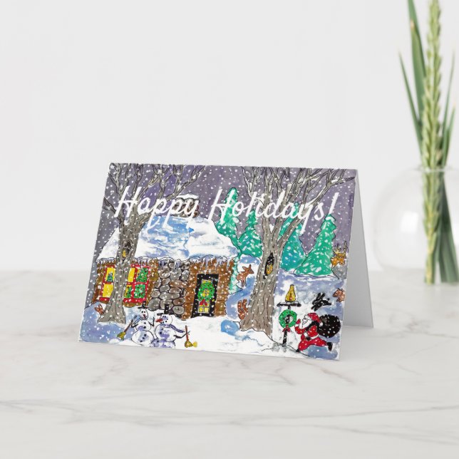 Holiday Card by Denny Plesea for Ruby Lane (Front)