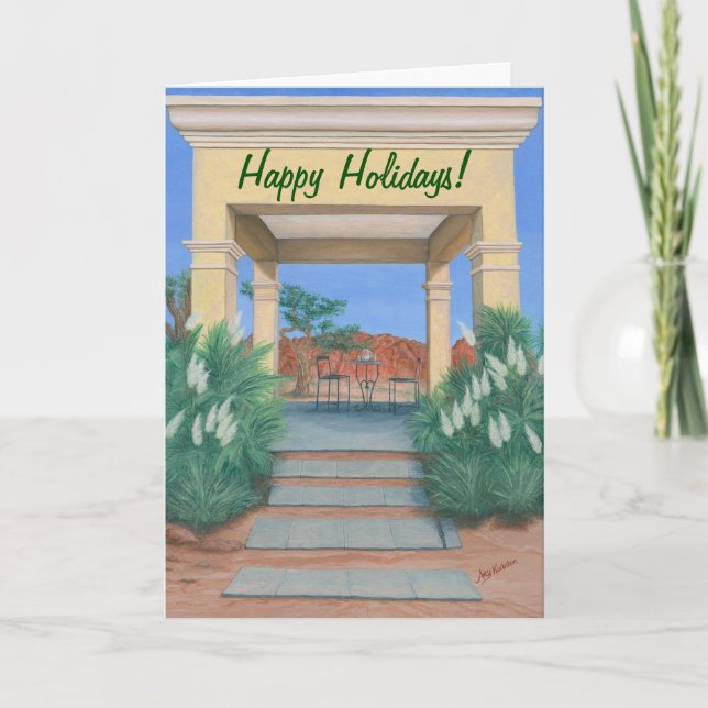 Holiday Card "Desert Oasis" Southwest Theme (Front)