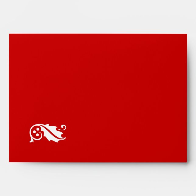 Holiday Card Envelope Holly (Front)
