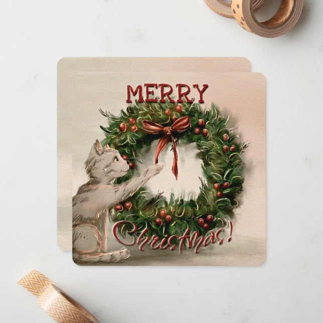 Holiday card illustrated by Monika Marzec (Front/Back In Situ)