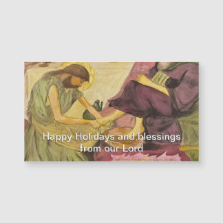 Holiday card- Jesus washing the feet of disciple