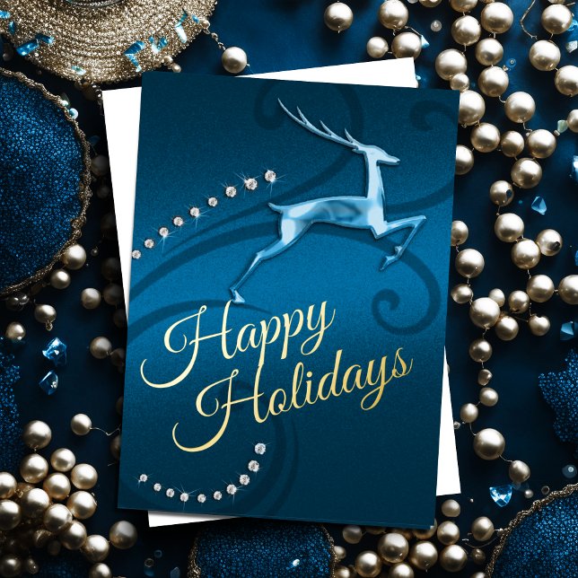 Holiday Card Reindeer Blue (Creator Uploaded)