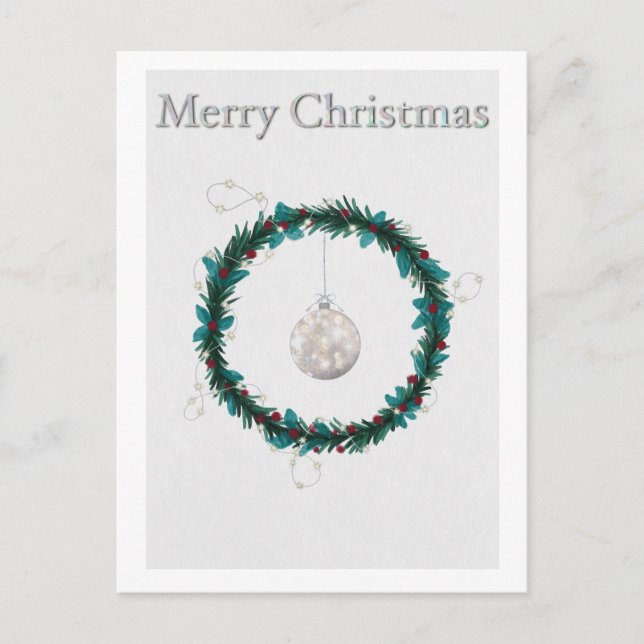 Holiday Card with Christmas illustration (Front)