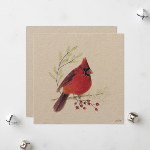 Holiday Cardinal Berries Art