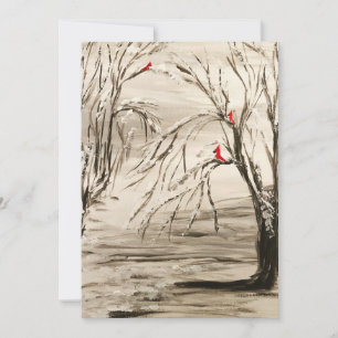 Holiday Cardinal Note Card