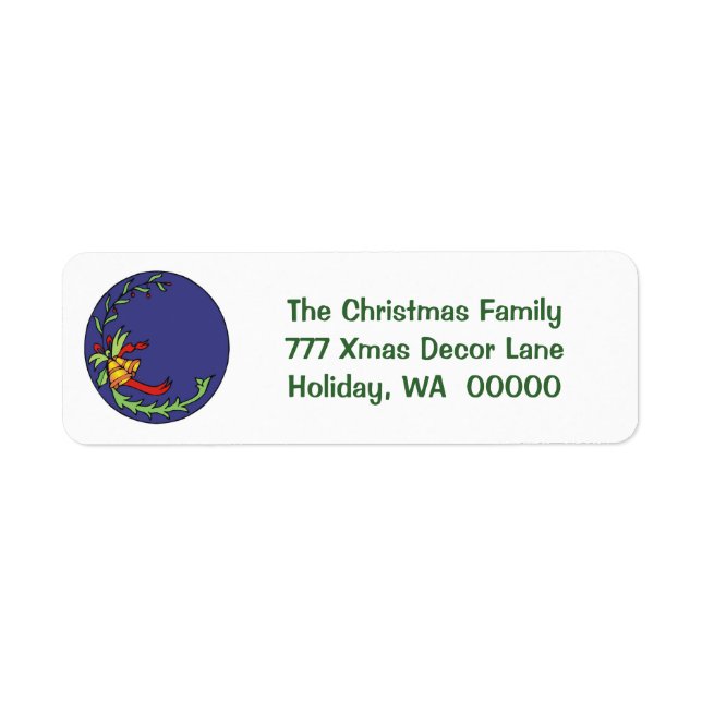 Holiday Cards Return Address Label (Front)