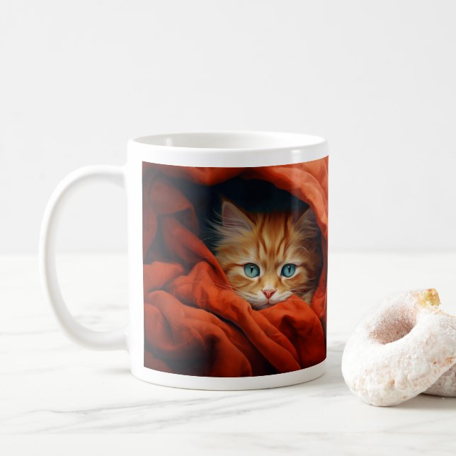 Holiday Cat Coffee Mug (With Donut)