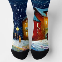 Holiday celebration winter night