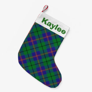 Holiday Charm Clan Carmichael Tartan Small Christmas Stocking