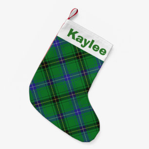 Holiday Charm Clan Henderson Tartan Small Christmas Stocking