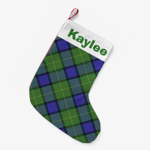 Holiday Charm Clan Muir Tartan Small Christmas Stocking
