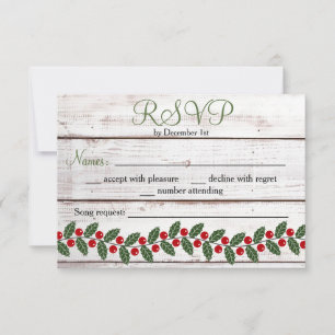Holiday Charm Winter/Christmas Response Card