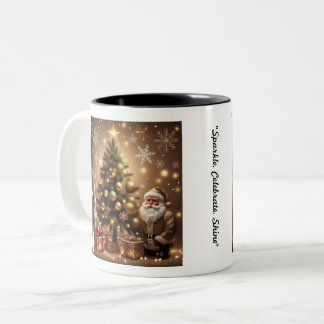 "Holiday Cheer and Love" Two-Tone Coffee Mug