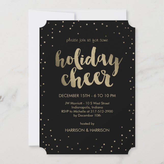 Holiday Cheer Business Holiday Party Invitation (Front)