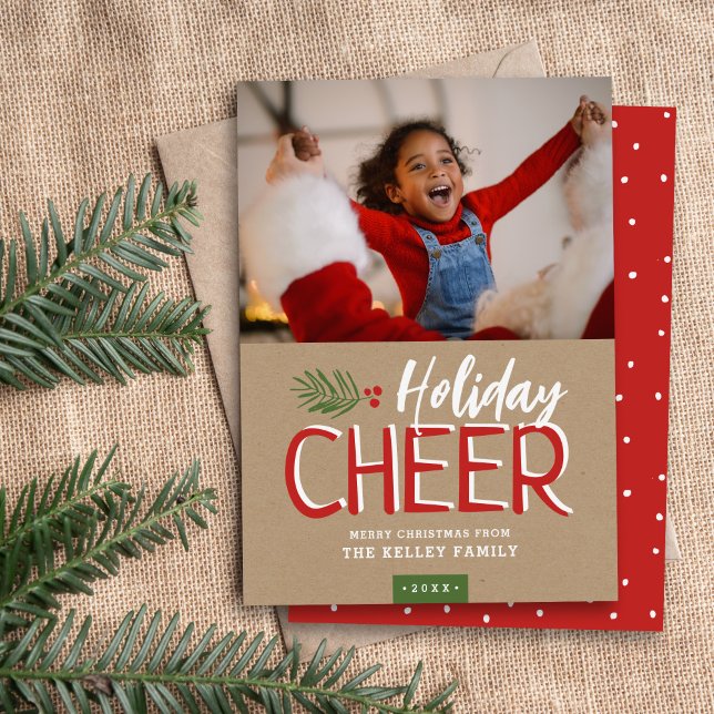 Holiday Cheer Christmas Photo Card (Creator Uploaded)