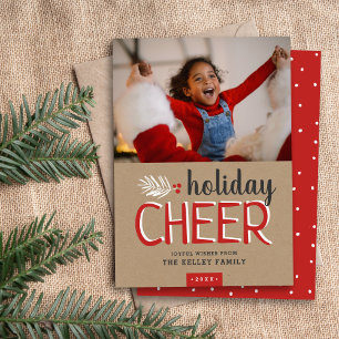 Holiday Cheer Christmas Photo Card