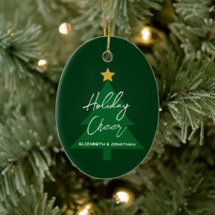 Holiday Cheer Christmas Tree Ceramic Tree Decoration
