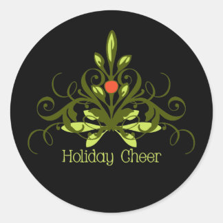 Holiday Cheer Classic Round Sticker