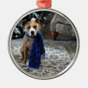 Holiday Cheer from Pit Bull Rescue Dog Metal Tree Decoration
