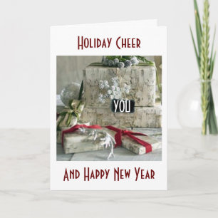 HOLIDAY CHEER/HAPPY NEW YEAR-PRESENTS GALOUR CARD
