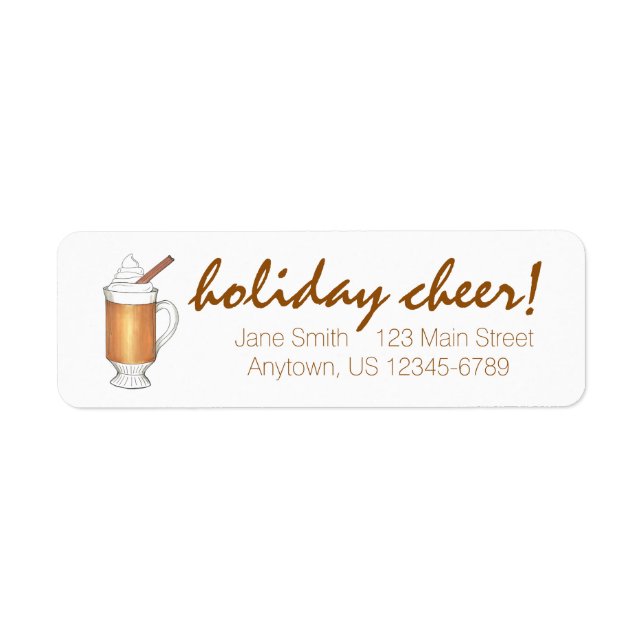 Holiday Cheer Hot Buttered Rum Xmas Winter Drinks (Front)