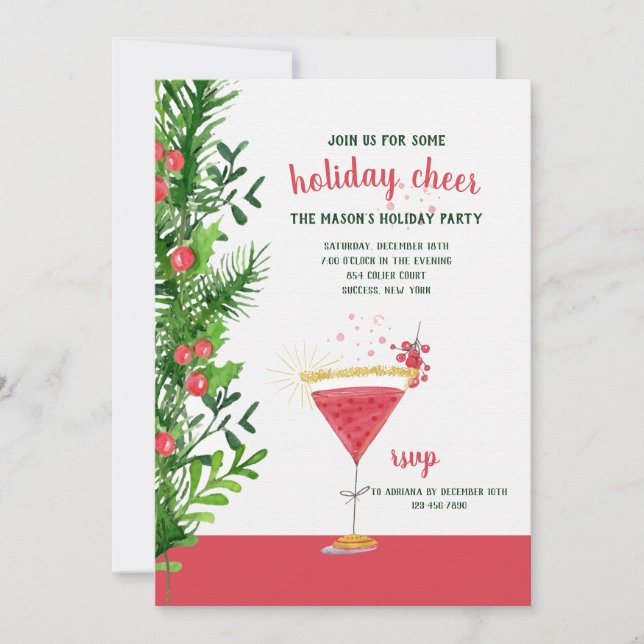 Holiday Cheer Invitation (Front)