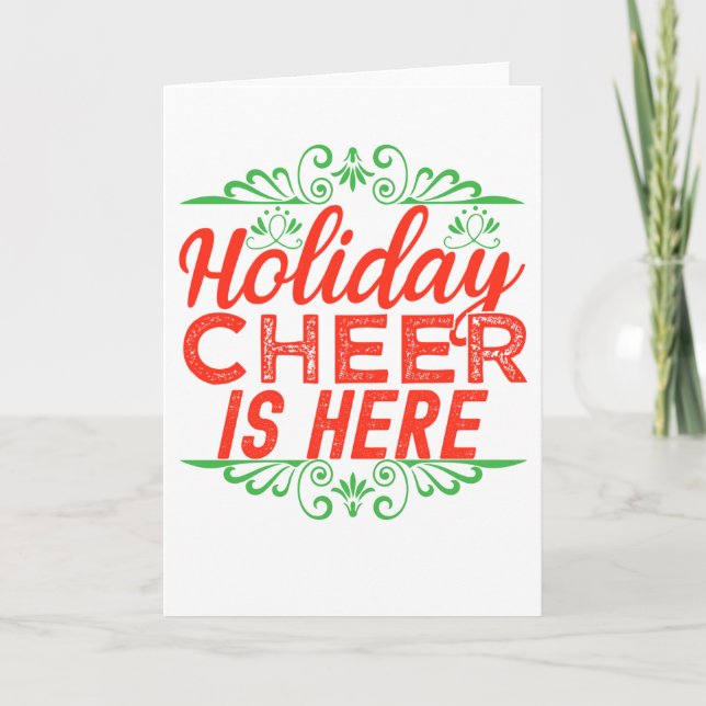 Holiday Cheer Is Here, May Your Christmas Sparkle Card (Front)