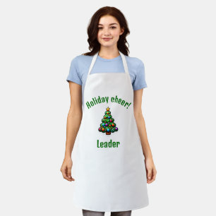 Holiday cheer-leader Christmas fun Apron