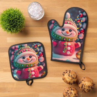 Holiday Cheer Oven Mitt & Pot Holder Set