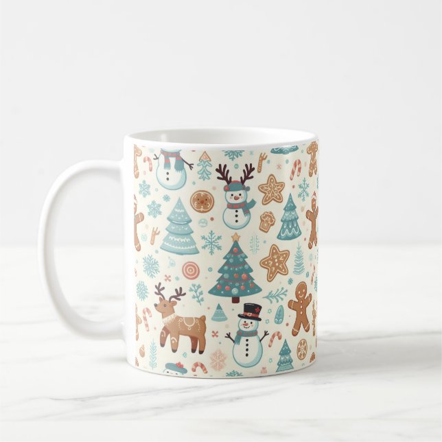 Holiday Cheer Pattern Collection Coffee Mug (Left)